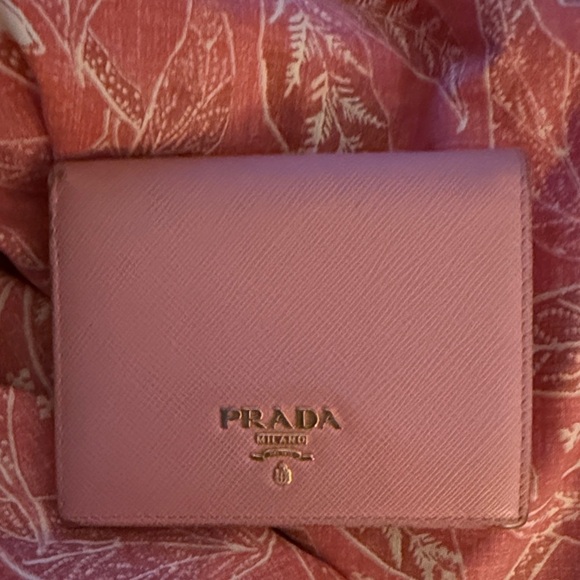 Prada Light Pink Saffiano Leather Wallet - Picture 1 of 11